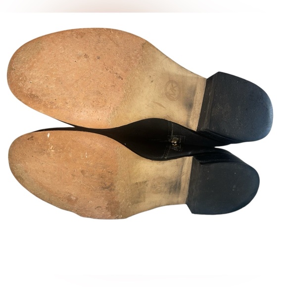 Michael Kors Black Brown Leather Fulton Harness Boots 7M - Picture 7 of 13